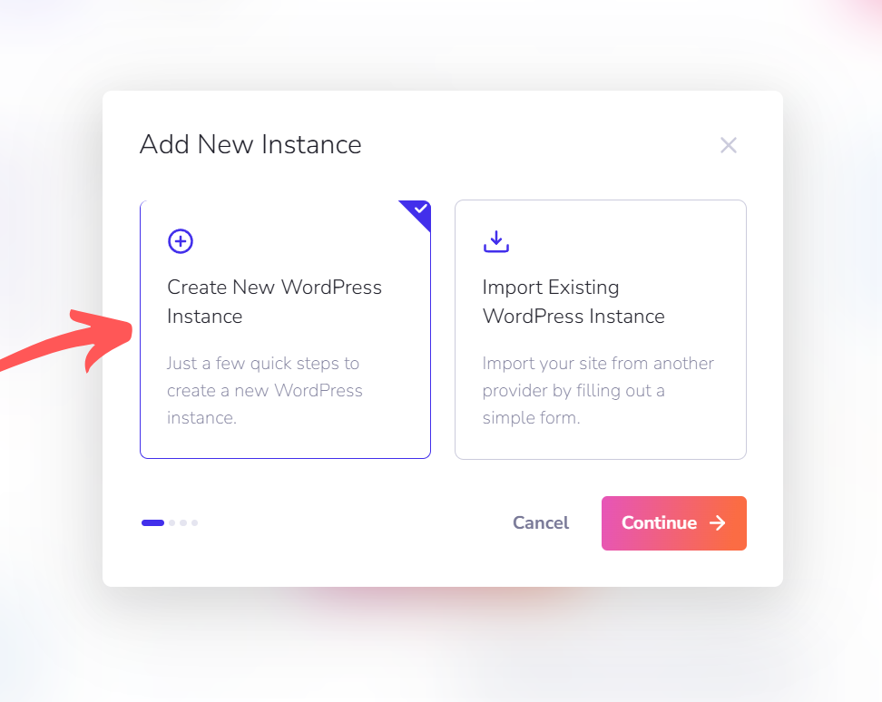 Create a New WordPress Instance