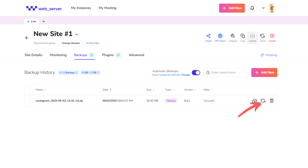 Restore Backup