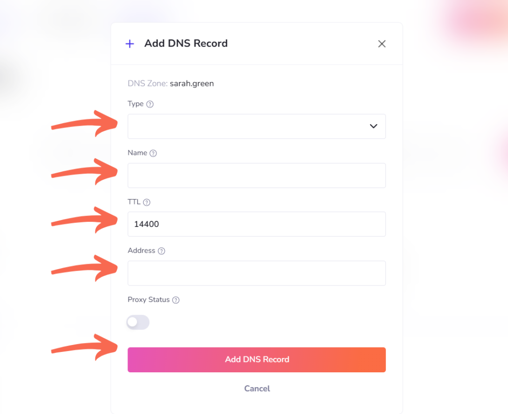 Configure DNS Record