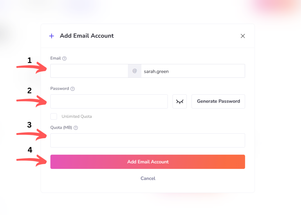 Email Account Details