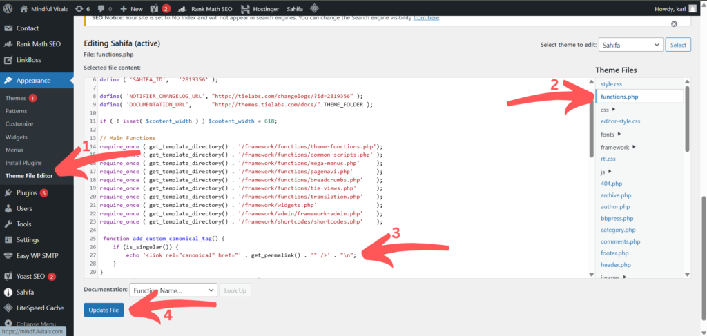 Using wp_head() Hook in Custom Themes or Functions