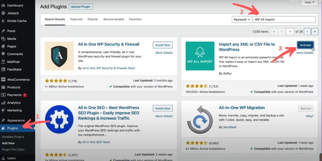 Install the WP All Import Plugin