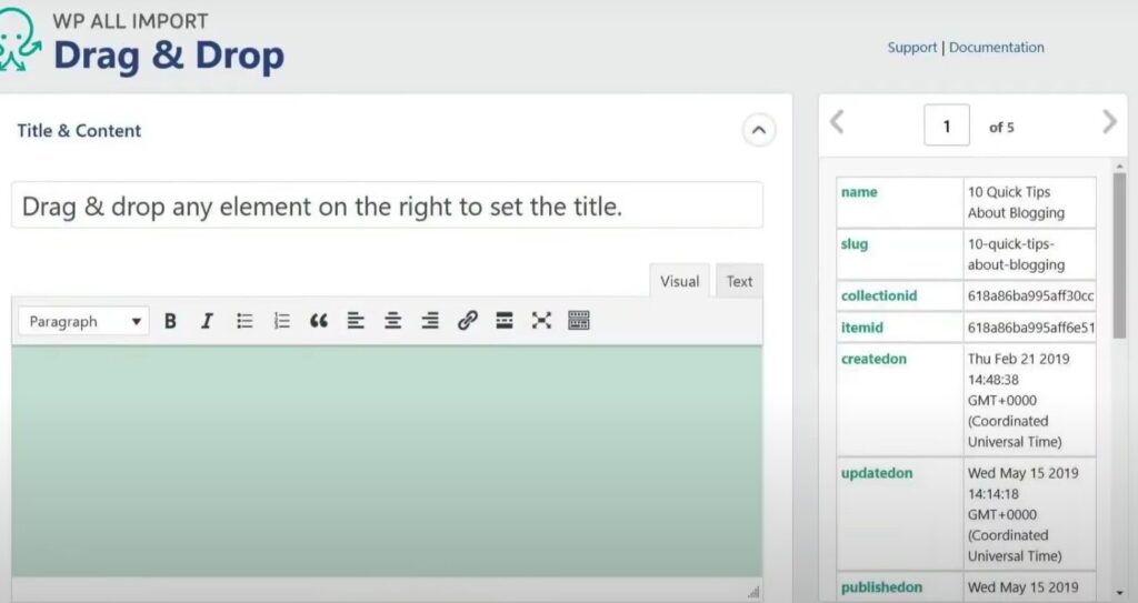 Map CSV Fields to WordPress Fields